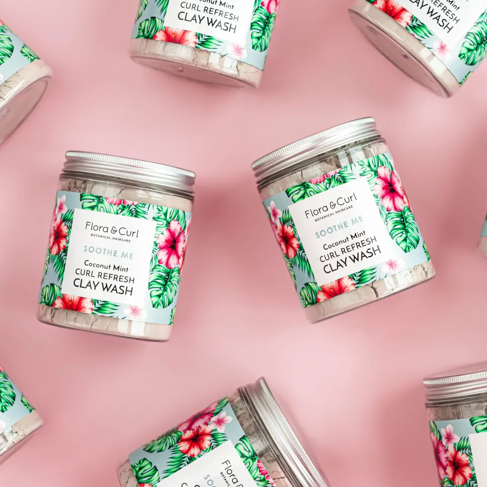 Flora & Curl | Coconut Mint Curl Refresh Clay Wash /260g