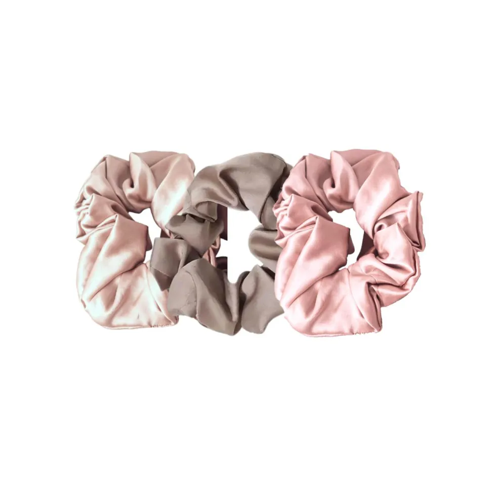 Plush | 100% Reine Maulbeerseide Scrunchies 3er Set