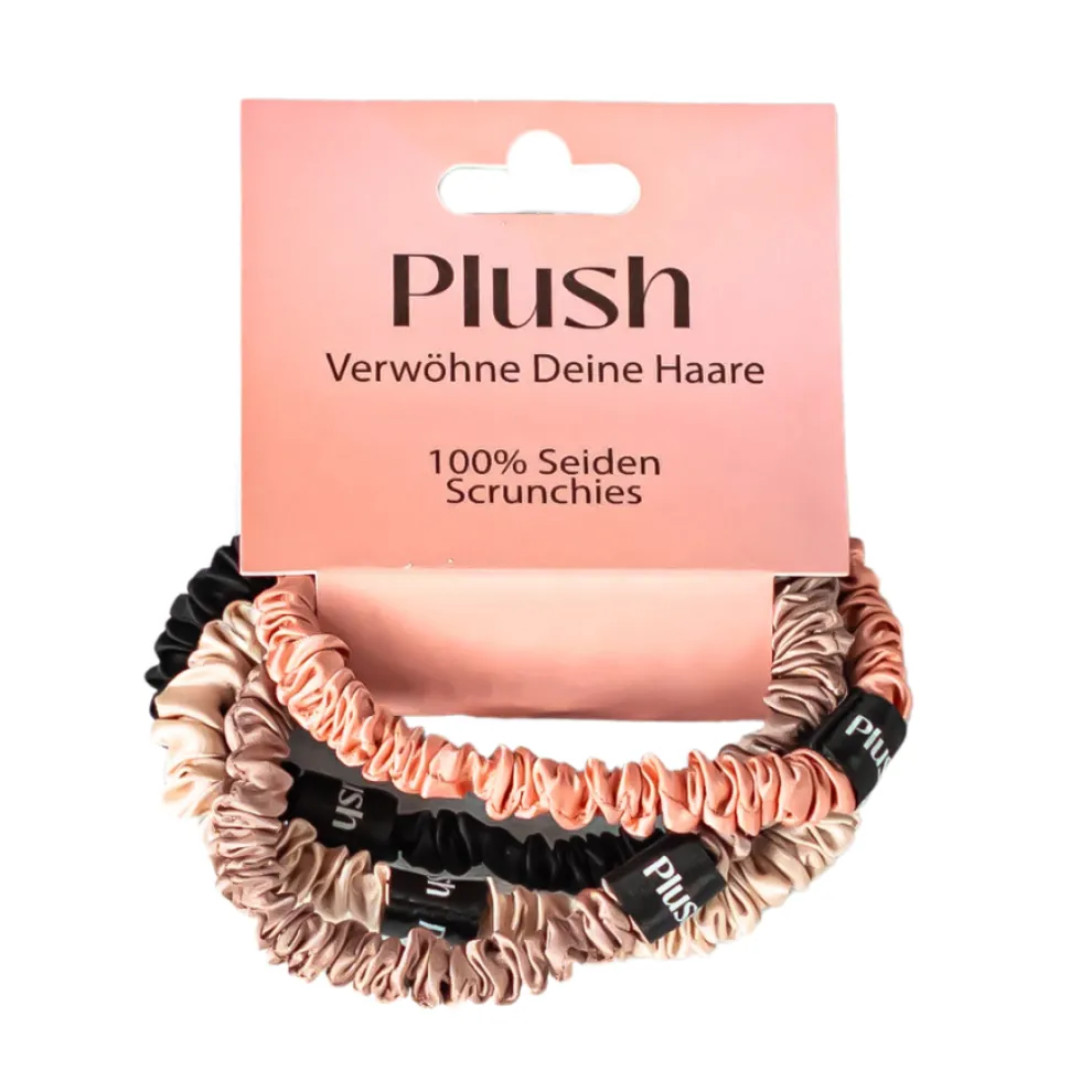 Plush | Kleine Seiden Scrunchies 4er Set
